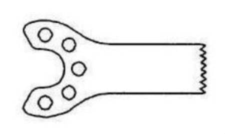 MicroAire Surgical Instruments Saw Blade Sagittal, Oscillating 5.5 Cutting Edge X 12 Cutting Depth X 0.4 Material Thk mm Straight Edge, Fine Tooth - ZS-360