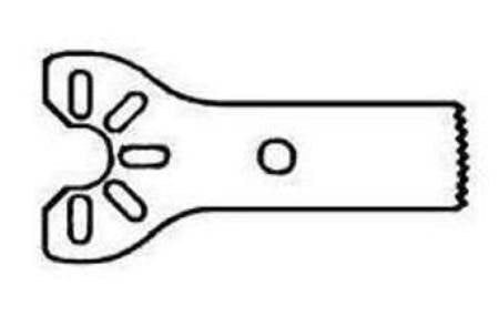 MicroAire Surgical Instruments Saw Blade Oscillating / Sagittal 7 Cutting Edge X 18.5 Cutting Depth X 0.4 Material Thk mm Radial Edge, Fine Tooth - SP-114