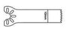 MicroAire Surgical Instruments Aggressive Saw Blade Oscillating / Sagittal 9 Cutting Edge X 31 Cutting Depth X 0.38 Material Thk mm Radial Edge, Fine Tooth - SP-525