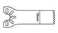 MicroAire Surgical Instruments Aggressive Saw Blade Oscillating / Sagittal 9 Cutting Edge X 25 Cutting Depth X 0.38 Material Thk mm Straight Edge, Coarse Tooth - SP-511