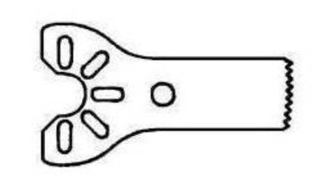 MicroAire Surgical Instruments Saw Blade Oscillating / Sagittal 7 Cutting Edge X 15 Cutting Depth X 0.4 Material Thk mm Radial Edge, Fine Tooth - SP-103