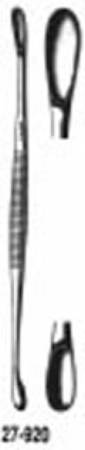 Miltex - Bone Curette Volkmann 5-1/2 Inch Length Double-ended Handle 5 X 10 mm Tip / 6 X 20 mm Tip Oval Cup Tip - 27-920