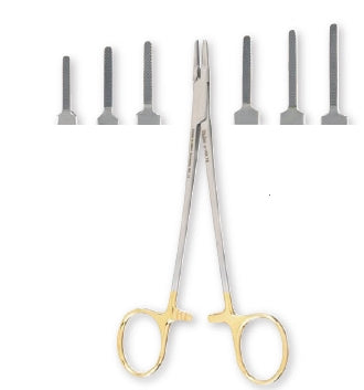 Miltex Carb-N-Sert Needle Holder 7 Inch L, 4000 Sq Inch Teeth, Ryder, Serrated Jaw - 8-104TC