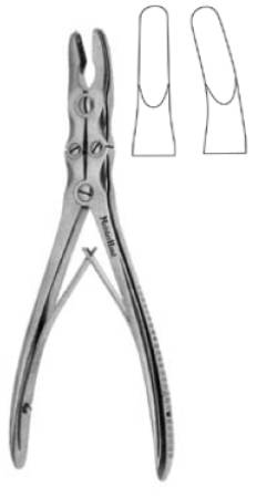 Miltex MeisterHand Rongeur Ruskin Curved Double Action, Double Spring Pliers Handle 5 mm Bite, 7-1/4 Inch L - H19-852
