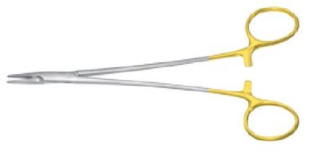 Miltex Needle Holder 8 Inch Serrated Jaw Finger Ring Handle - PM-2140