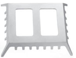 Miltex Surgical Hand Table 8 X 6 1/4 Inch, Aluminum, Satin Finish - PM-740