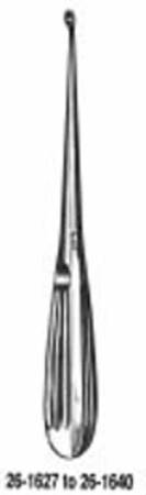 Miltex - Spinal Fusion Curette Hibbs-Spratt 9 Inch Length Hollow Handle with Grooves Size 6 Tip Oval Cup Tip - 26-1640