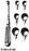 Miltex - Bone Curette Bruns 6-3/4 Inch Length Hollow Handle with Grooves Size 1 Tip Straight Round Cup Tip - 26-1650