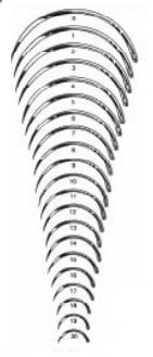 Miltex Integra Miltex Suture Needle 1/2 Circle Cutting Edge Needle Cutting Edge Type Size 9 Needle - S192-9