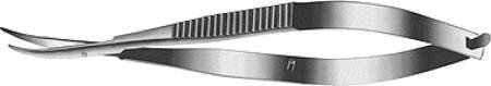 Bausch & Lomb Storz Tenotomy Scissors Westcott 115 mm Surgical Grade Stainless Steel NonSterile Thumb Handle w/Spring Curved Right Blunt/Blunt - E3320 R