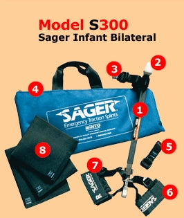 Minto Research & Development Super Sager Model S300 Bilateral Traction Splint - S300
