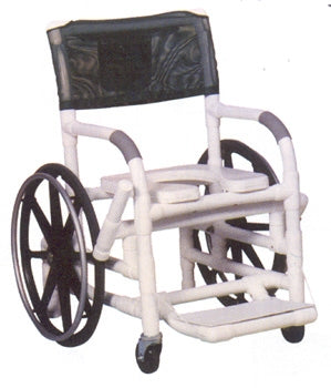 MJM International - Shower Chair PVC Frame Mesh Back - 135-22"-24 W