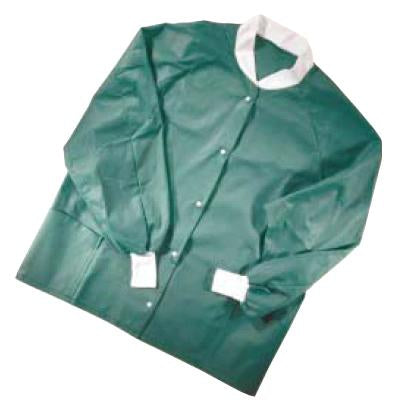 Molnlycke Barrier Warm-Up Jacket Green Large Long Sleeves Hip Length - 18020
