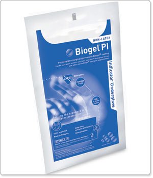 Biogel PI Indicator Underglove - Underglove Size 5.5 Sterile Pair Polyisoprene Smooth Blue Chemo Tested - 41655