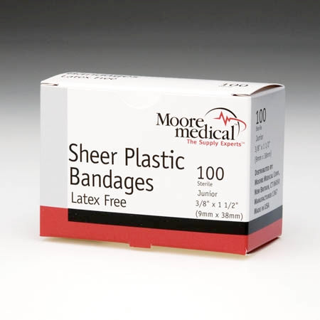 McKesson Moorebrand Adhesive Strip 3/4 X 3 Inch Fabric Rectangle Tan Sterile - 68182