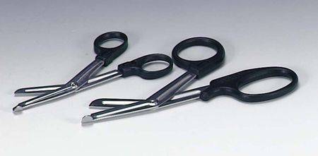 American Diagnostic Corp MooreBrand Medicut Trauma Scissors Black 7-1/4 Inch Length Stainless Steel / Plastic Finger Ring Handle Angled - 320BK
