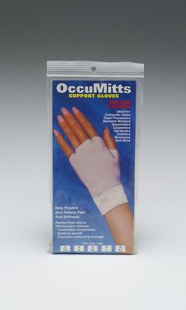 Occunomix International Occumitts Support Glove Fingerless Small Wrist Length Ambidextrous Nylon / Spandex - 450-3S
