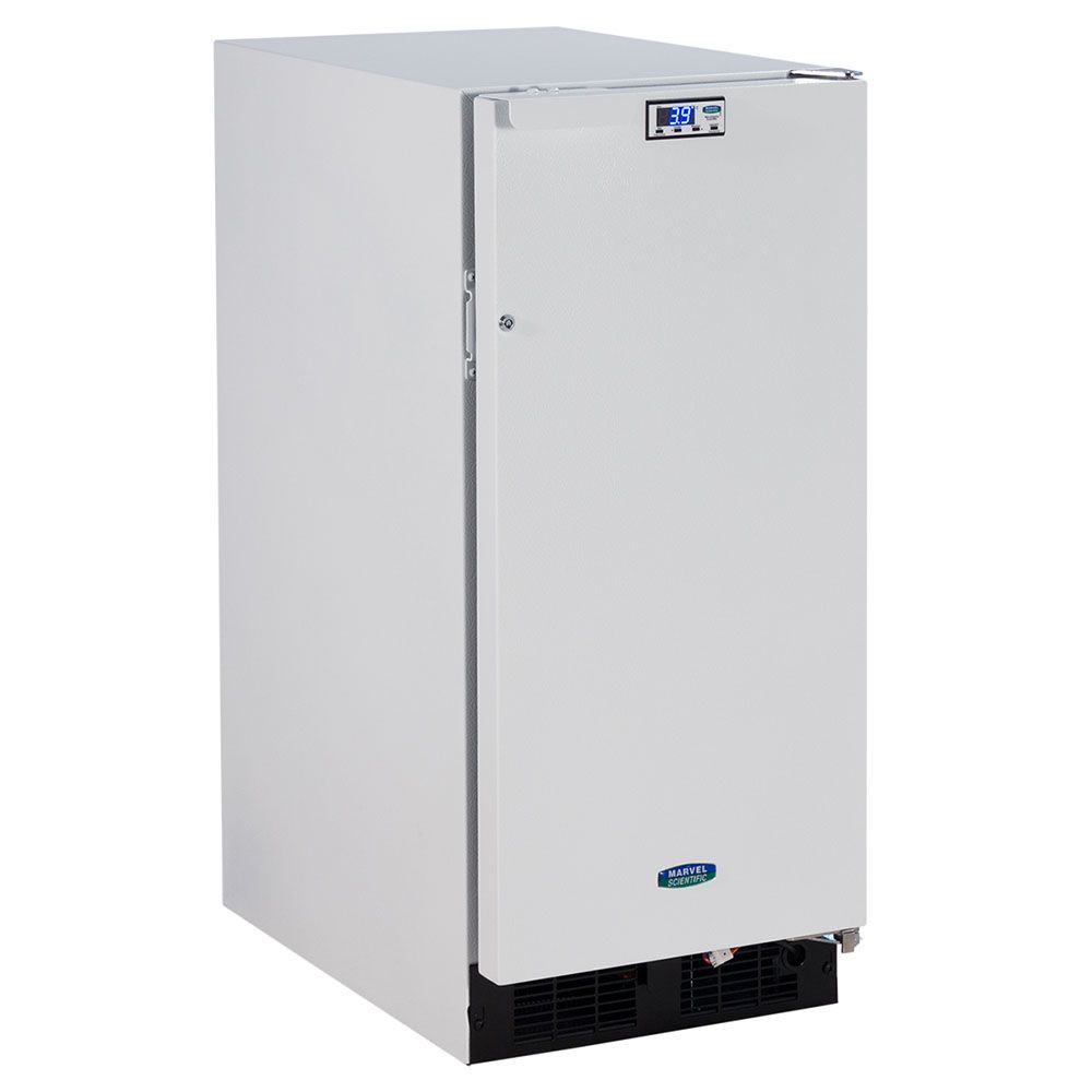 Marvel Scientific 15" All Refrigerator, White Cabinet, White Door, Probe Port, Door Lock, Frost Free, RH - MS15RAS4RW