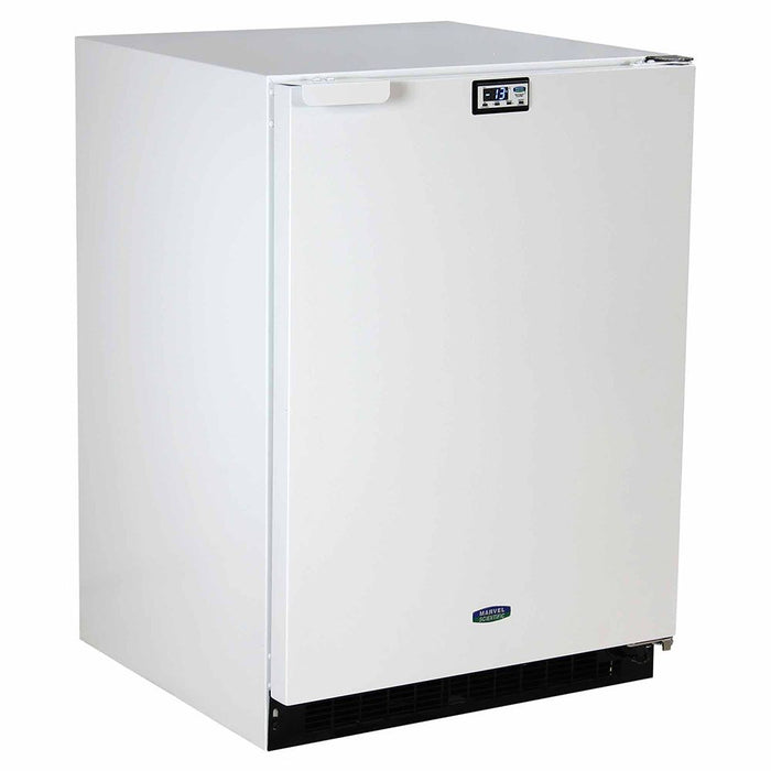 Marvel Scientific 24" All Freezer, White Cabinet, White Door, Probe Port, Door Lock, Manual Defrost, RH - MS24FAS2RW