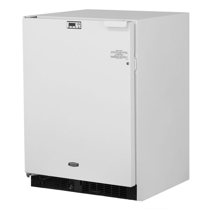 Marvel Scientific 24" All Freezer, White Door, White Cabinet, Probe Port, Door Lock, Frost Free