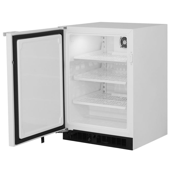 Marvel Scientific 24" All Refrigerator, White Cabinet, White Door, Probe Port, Door Lock, Frost Free
