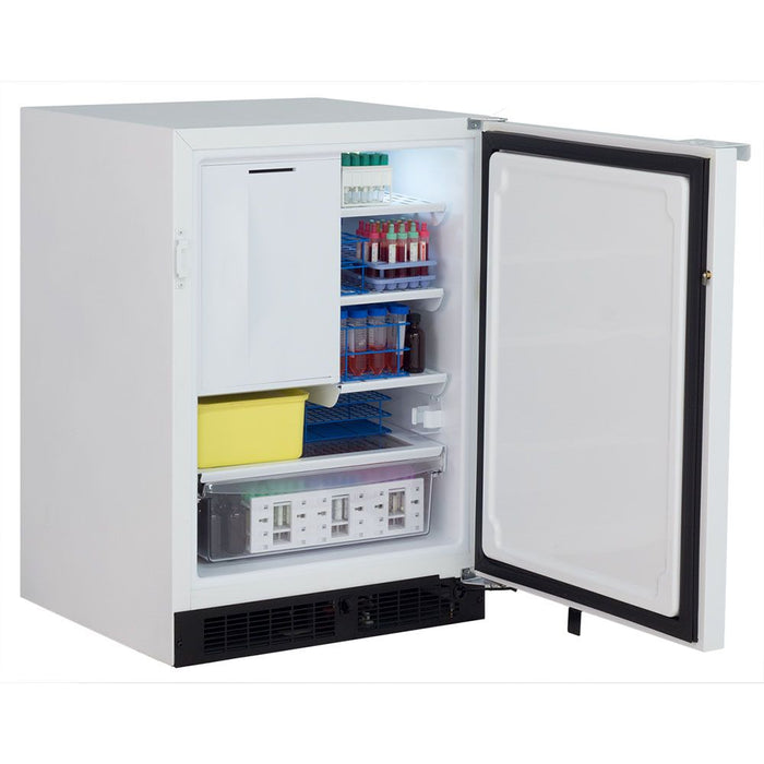 Marvel Scientific 24" Ref/Fzr, White Cabinet, White Door, Probe Port, Door Lock, Frost Free