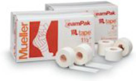 Mueller Sports Medicine MTape Athletic Tape Cotton / Zinc Oxide 1-1/2 Inch X 15 Yard White NonSterile - 130105