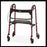 Nova Ortho-Med Folding Walker Adjustable Height Cruiser De-Light Aluminum Frame 250 Lbs. Weight Capacity 34 To 38 Inch Height - 4010RD