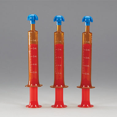 Comar Oral Dispensers with Tip Caps, 5mL Amber- 50 Per Package