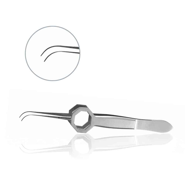 Mopec Forceps, Micro Grooved Tissue, Curved – AB154
