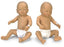 Nasco - Newborn Manikin Set Full Body / Light Skin Tone Male / Female Newborn Each 5 lbs. Fabric / Vinyl - SB17162G