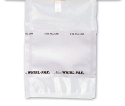 Nasco Whirl-Pak Write-On Specimen Transport Bag 3 X 5 Inch Polyethylene Unprinted Wire Tab Closure 60 mL (2 oz.) Sterile - B01064WA