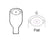 Nu-Flex - Ostomy Pouch 1-1/8 to 2 Inch Stoma Drainable Oval B, Convex, Trim to Fit - 7544-C
