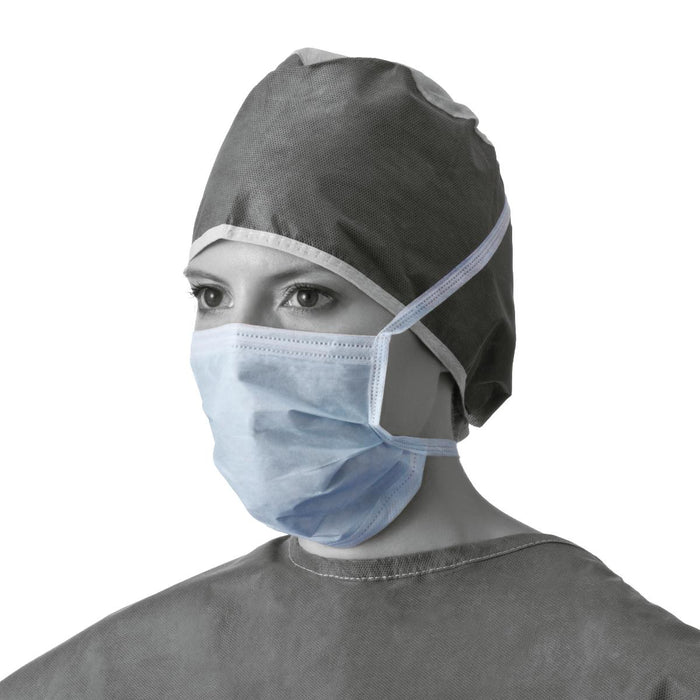 Medline - NON28200 Bulk Packaged Face Masks with Ties - Blue - 500 Per Case