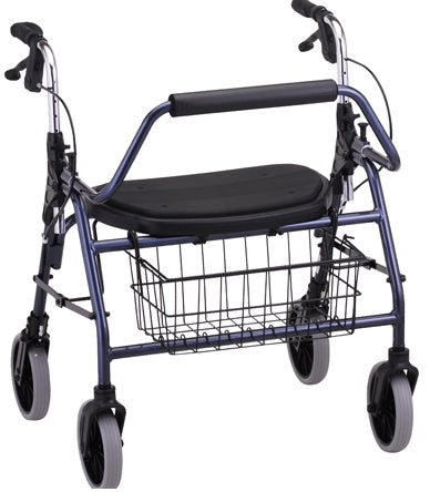 Nova Ortho-Med Mighty Mack 4 Wheel Rollator Heavy Duty Aluminum Frame - 4216BL