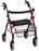 Nova Ortho-Med Cruiser Deluxe 4 Wheel Rollator Red Adjustable Height Aluminum Frame 32 to 36 Inch - 4202RD