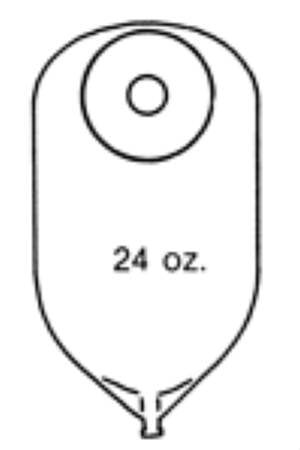 Nu-Flex - Urinary Pouch 11 Inch Length 1 Inch Stoma Round, Deep Convex, Pre-Cut - 7958-DC