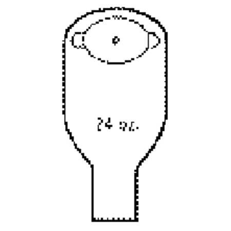 Nu-Hope Laboratories Ostomy Pouch 3/4 to 1-1/2 Inch Stoma Drainable Oval A, Deep Convex, Trim To Fit - 7234-DC