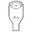 Nu-Hope Laboratories - Urinary Pouch 1-1/8 to 2 Inch Stoma Oval B, Deep Convex - 8644-DC
