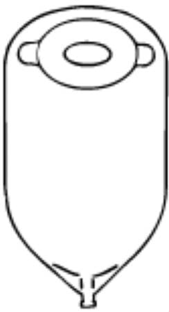 Nu-Hope Laboratories - Urinary Pouch 11 Inch Length 1-1/8 to 2 Inch Stoma Oval B, Convex, Pre-Cut - 8645-C