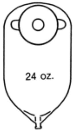 Nu-Hope - Urinary Pouch One-Piece System 11 Inch Length Round, Flat, Pre-Cut - 8261