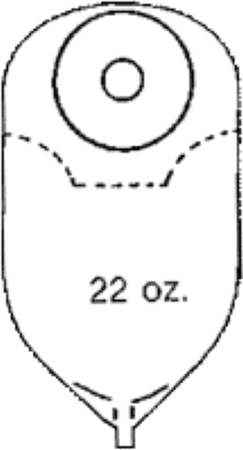 Nu-Hope Laboratories Nu-Flex Urinary Pouch 11 Inch Length 1-1/4 Inch Stoma Pre-Cut - 7960-FV