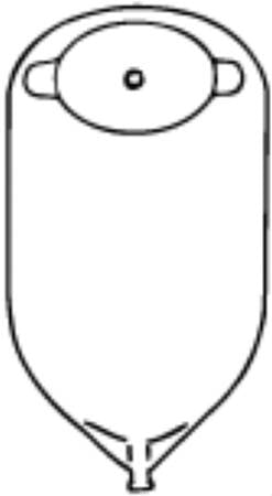 Nu-Hope Laboratories Urinary Pouch 11 Inch Length 1-1/8 to 2 Inch Stoma Oval B, Convex, Trim To Fit - 8644-FV-C