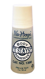 Nu-Hope Laboratories It Stays! Adhesive 2 oz. Plastic Bottle - 1300