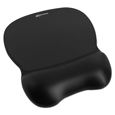Innovera Gel Mouse Pad With Wrist Rest, Nonskid Base - Black
