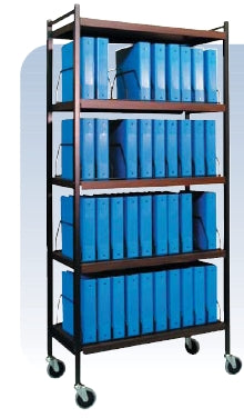 Omnimed Omnicart Chart Rack Steel 18 X 36 X 61 Inch 4 Shelves Beige - 260003-WG