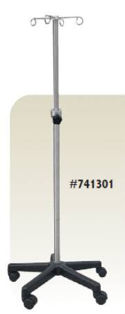 Jr. Heavy Weight - IV Infusion Stand Ram Horn Hook 4-Hook 5 Legs, 22-1/2 Inch Base Diameter - 741301