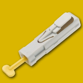 Owen Mumford Unistik 2 Normal Safety Lancet Fixed Depth Lancet Needle 2.4 mm Depth 21 Gauge Pressure Activated - AT 0702