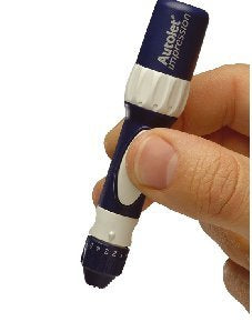 Owen Mumford Autolet Impression Lancing Device Adjustable Depth Lancet 7 Depth Firing Button - AT 0271