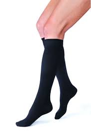 BSN Medical JOBST Relief Compression Stockings Knee High X-Large Black Closed Toe - 114739